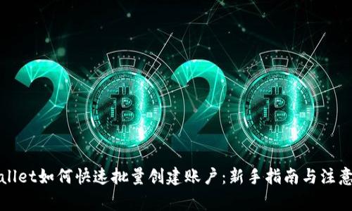 TPWallet如何快速批量创建账户：新手指南与注意事项
